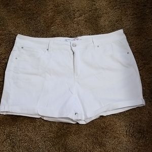 White Jean Shorts